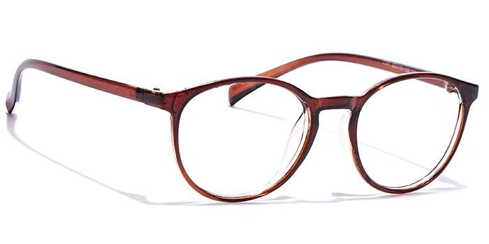 GRAVIATE by Coolwinks E15C7251 Glossy Brown Full Frame Round Eyeglasses for Men and Women-BROWN-2