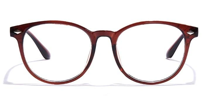 GRAVIATE by Coolwinks E15C7262 Glossy Brown Full Frame Round Eyeglasses for Men and Women-