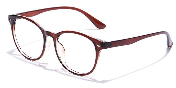 GRAVIATE by Coolwinks E15C7262 Glossy Brown Full Frame Round Eyeglasses for Men and Women-BROWN-1