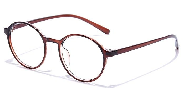 GRAVIATE by Coolwinks E15C7287 Glossy Brown Full Frame Round Eyeglasses for Men and Women-BROWN-1