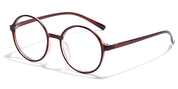 GRAVIATE by Coolwinks E15C7305 Glossy Brown Full Frame Round Eyeglasses for Men and Women-BROWN-1