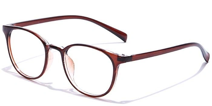 GRAVIATE by Coolwinks E15C7331 Glossy Brown Full Frame Round Eyeglasses for Men and Women-BROWN-1