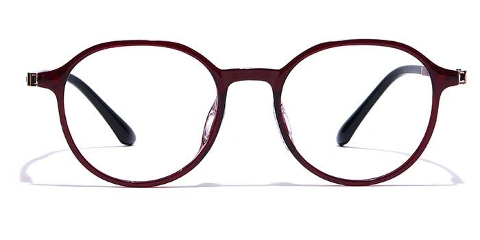 GRAVIATE by Coolwinks E15C7461 Glossy Brown Full Frame Round Eyeglasses for Men and Women-