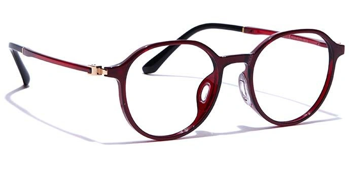 GRAVIATE by Coolwinks E15C7461 Glossy Brown Full Frame Round Eyeglasses for Men and Women-BROWN-2