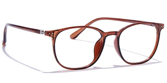 GRAVIATE by Coolwinks E15C7540 Glossy Brown Full Frame Round Eyeglasses for Men and Women-BROWN-2