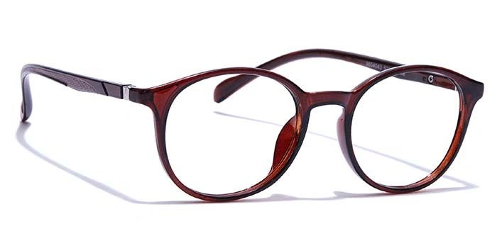 GRAVIATE by Coolwinks E15C7679 Glossy Brown Full Frame Round Eyeglasses for Men and Women-BROWN-2