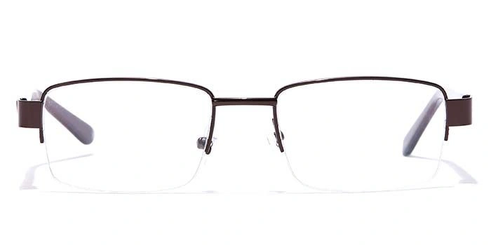 GRAVIATE by Coolwinks E15A7237 Glossy Clear Half Frame Rectangle Eyeglasses for Men and Women-