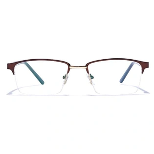 GRAVIATE by Coolwinks E15C6849 Glossy Half Frame Rectangle Eyeglasses for Men and Women