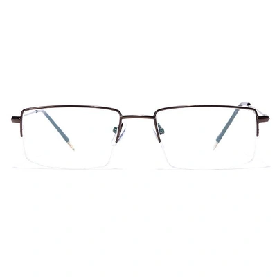 GRAVIATE by Coolwinks E15C7032 Glossy Brown Half Frame Rectangle Eyeglasses for Men and Women