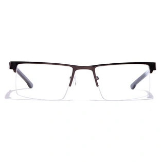 GRAVIATE by Coolwinks E15C7220 Glossy Brown Half Frame Rectangle Eyeglasses for Men and Women