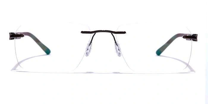 GRAVIATE by Coolwinks E15B7618 Glossy Brown Rimless Rectangle Eyeglasses for Men and Women-