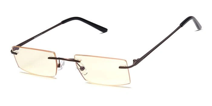 GRAVIATE by Coolwinks E15C4113 Matte Brown Rimless Rectangle Eyeglasses for Men and Women-BROWN-1