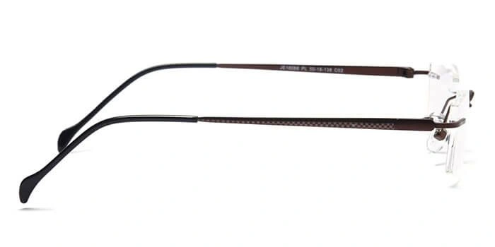 GRAVIATE by Coolwinks E15C4129 Matte Brown Rimless Rectangle Eyeglasses for Men and Women-BROWN-2