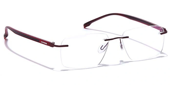 GRAVIATE by Coolwinks E15C7607 Glossy Brown Rimless Rectangle Eyeglasses for Men and Women-BROWN-2