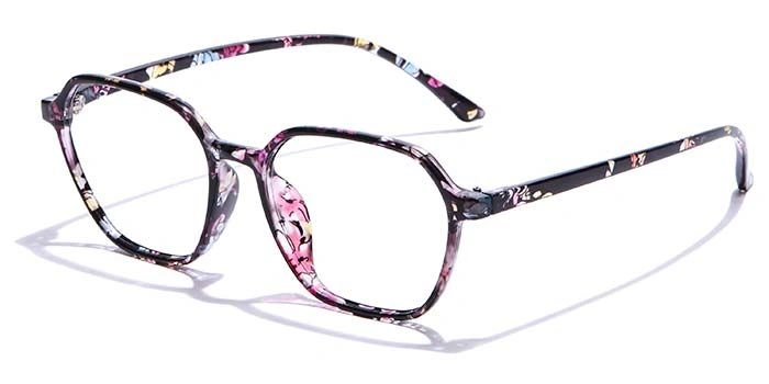 GRAVIATE by Coolwinks E28A7320 Glossy Floral Full Frame Retro Square Eyeglasses for Women-FLORAL-1