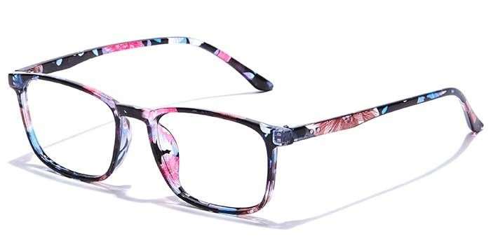 GRAVIATE by Coolwinks E28A7352 Glossy Floral Full Frame Retro Square Eyeglasses for Women-FLORAL-1