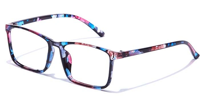 GRAVIATE by Coolwinks E28B7308 Glossy Floral Full Frame Retro Square Eyeglasses for Women-FLORAL-1