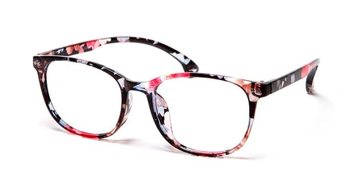 GRAVIATE by Coolwinks E28C3798 Glossy Floral Full Frame Retro Square Computer Glasses for Women-FLORAL-1