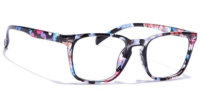 GRAVIATE by Coolwinks E28C7272 Glossy Floral Full Frame Retro Square Eyeglasses for Women-FLORAL-2