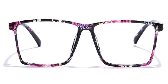 GRAVIATE by Coolwinks E28C7299 Glossy Floral Full Frame Retro Square Eyeglasses for Women-