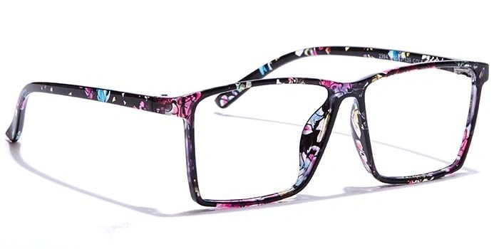 GRAVIATE by Coolwinks E28C7299 Glossy Floral Full Frame Retro Square Eyeglasses for Women-FLORAL-2