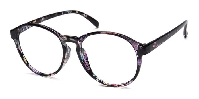 GRAVIATE by Coolwinks E23C3645 Glossy Floral Full Frame Round Computer Glasses for Women-FLORAL-1