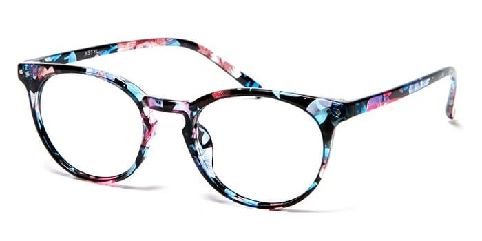 GRAVIATE by Coolwinks E23C3653 Glossy Floral Full Frame Round Computer Glasses for Women-FLORAL-1