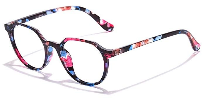 GRAVIATE by Coolwinks E28A6945 Glossy Floral Full Frame Round Eyeglasses for Women-FLORAL-1