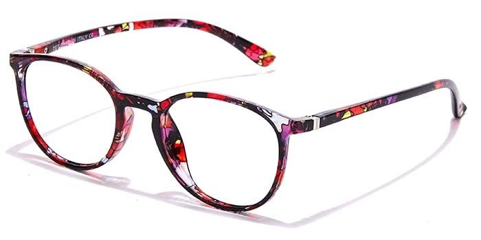 GRAVIATE by Coolwinks E28A7014 Glossy Floral Full Frame Round Eyeglasses for Women-FLORAL-1