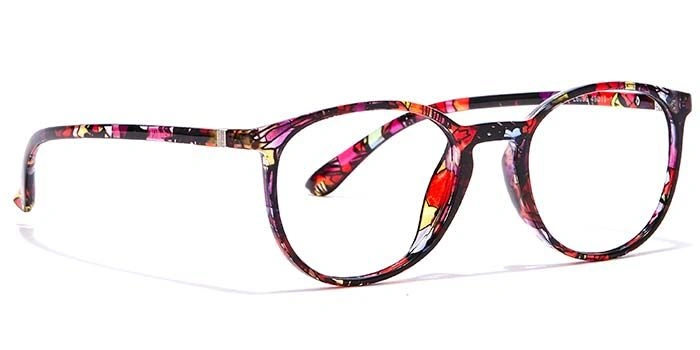 GRAVIATE by Coolwinks E28A7014 Glossy Floral Full Frame Round Eyeglasses for Women-FLORAL-2