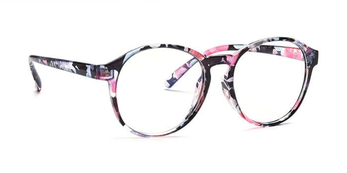 GRAVIATE by Coolwinks E28B3791 Glossy Floral Full Frame Round Computer Glasses for Women-FLORAL-1