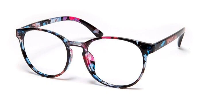 GRAVIATE by Coolwinks E28B3795 Glossy Floral Full Frame Round Computer Glasses for Women-FLORAL-1