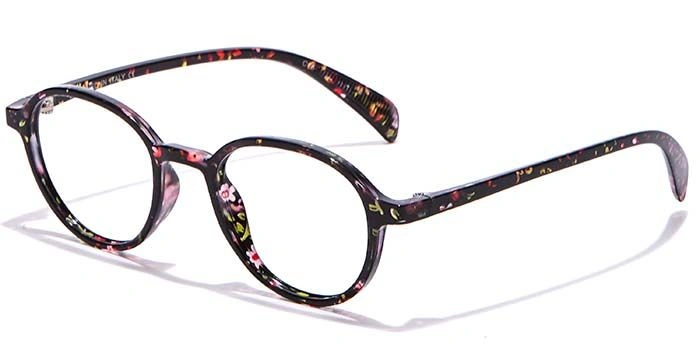 GRAVIATE by Coolwinks E28B7015 Glossy Floral Full Frame Round Eyeglasses for Women-FLORAL-1