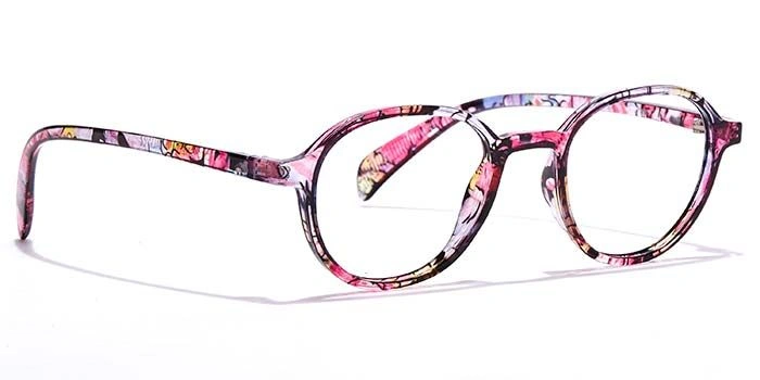 GRAVIATE by Coolwinks E28C7015 Glossy Floral Full Frame Round Eyeglasses for Women-FLORAL-2