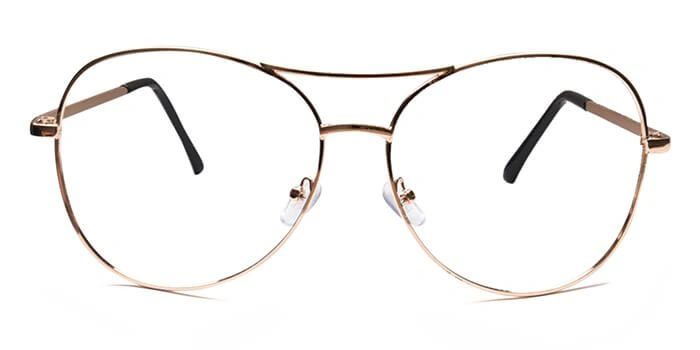 GRAVIATE by Coolwinks E25C6572 Glossy Gold Full Frame Pilot Eyeglasses for Men and Women-