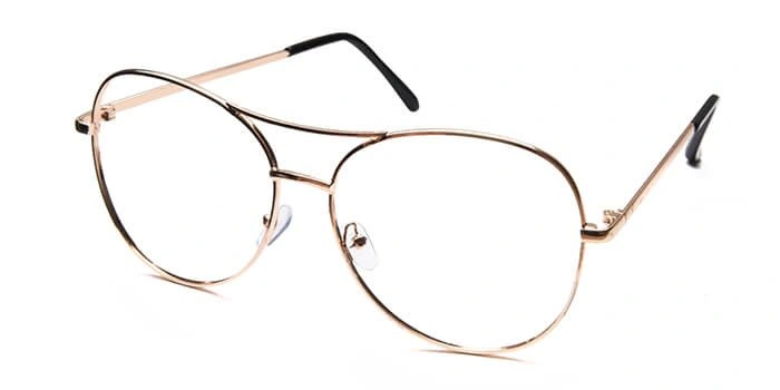 GRAVIATE by Coolwinks E25C6572 Glossy Gold Full Frame Pilot Eyeglasses for Men and Women-GOLD-1