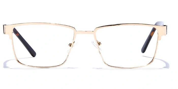 GRAVIATE by Coolwinks E25A6799 Glossy Gold Full Frame Rectangle Eyeglasses for Men and Women-