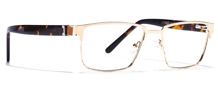 GRAVIATE by Coolwinks E25A6799 Glossy Gold Full Frame Rectangle Eyeglasses for Men and Women-GOLD-2