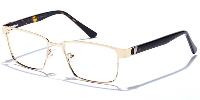 GRAVIATE by Coolwinks E25A6800 Glossy Gold Full Frame Rectangle Eyeglasses for Men and Women-GOLD-1