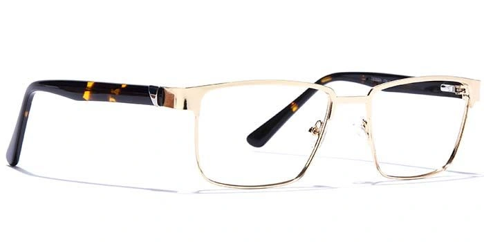 GRAVIATE by Coolwinks E25A6800 Glossy Gold Full Frame Rectangle Eyeglasses for Men and Women-GOLD-2