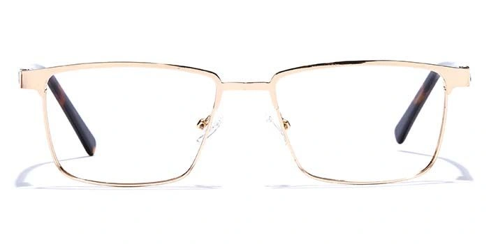 GRAVIATE by Coolwinks E25A6802 Glossy Gold Full Frame Rectangle Eyeglasses for Men and Women-