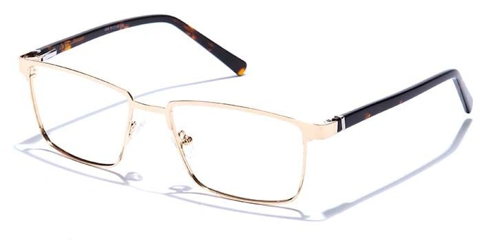 GRAVIATE by Coolwinks E25A6802 Glossy Gold Full Frame Rectangle Eyeglasses for Men and Women-GOLD-1