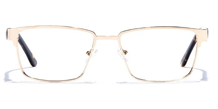 GRAVIATE by Coolwinks E25A6803 Glossy Gold Full Frame Rectangle Eyeglasses for Men and Women-