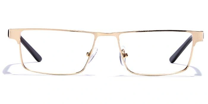 GRAVIATE by Coolwinks E25A6873 Glossy Gold Full Frame Rectangle Eyeglasses for Men and Women-