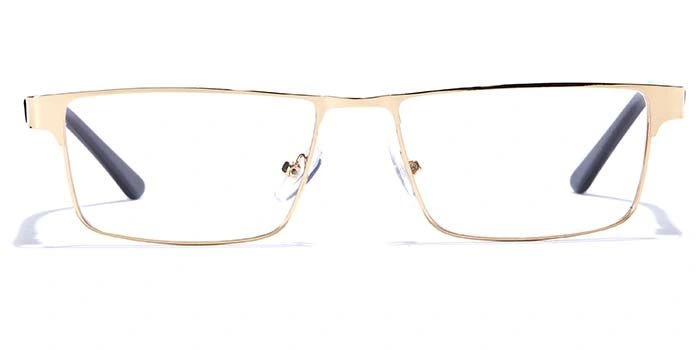 GRAVIATE by Coolwinks E25A6893 Glossy Gold Full Frame Rectangle Eyeglasses for Men and Women-