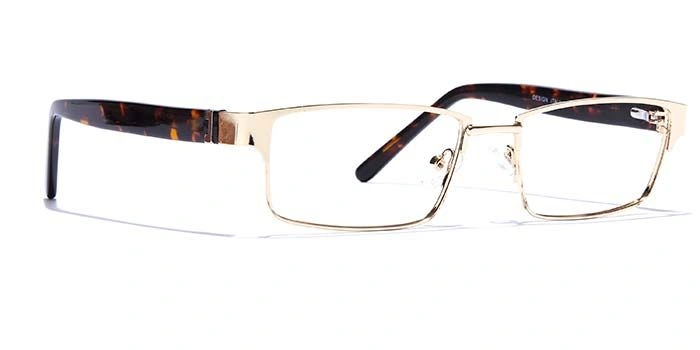 GRAVIATE by Coolwinks E25B6790 Glossy Gold Full Frame Rectangle Eyeglasses for Men and Women-GOLD-2