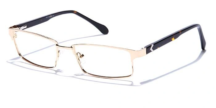 GRAVIATE by Coolwinks E25B6791 Glossy Gold Full Frame Rectangle Eyeglasses for Men and Women-GOLD-1