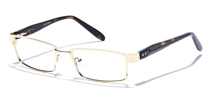 GRAVIATE by Coolwinks E25B6792 Glossy Gold Full Frame Rectangle Eyeglasses for Men and Women-GOLD-1