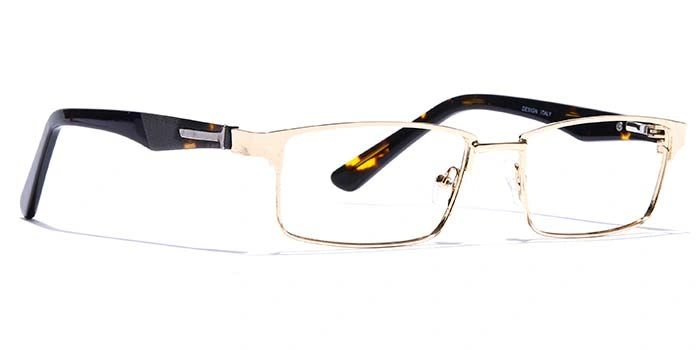 GRAVIATE by Coolwinks E25B6794 Glossy Gold Full Frame Rectangle Eyeglasses for Men and Women-GOLD-2