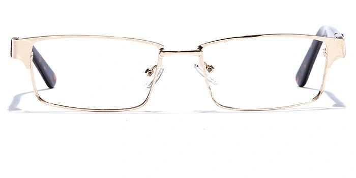 GRAVIATE by Coolwinks E25B6795 Glossy Gold Full Frame Rectangle Eyeglasses for Men and Women-